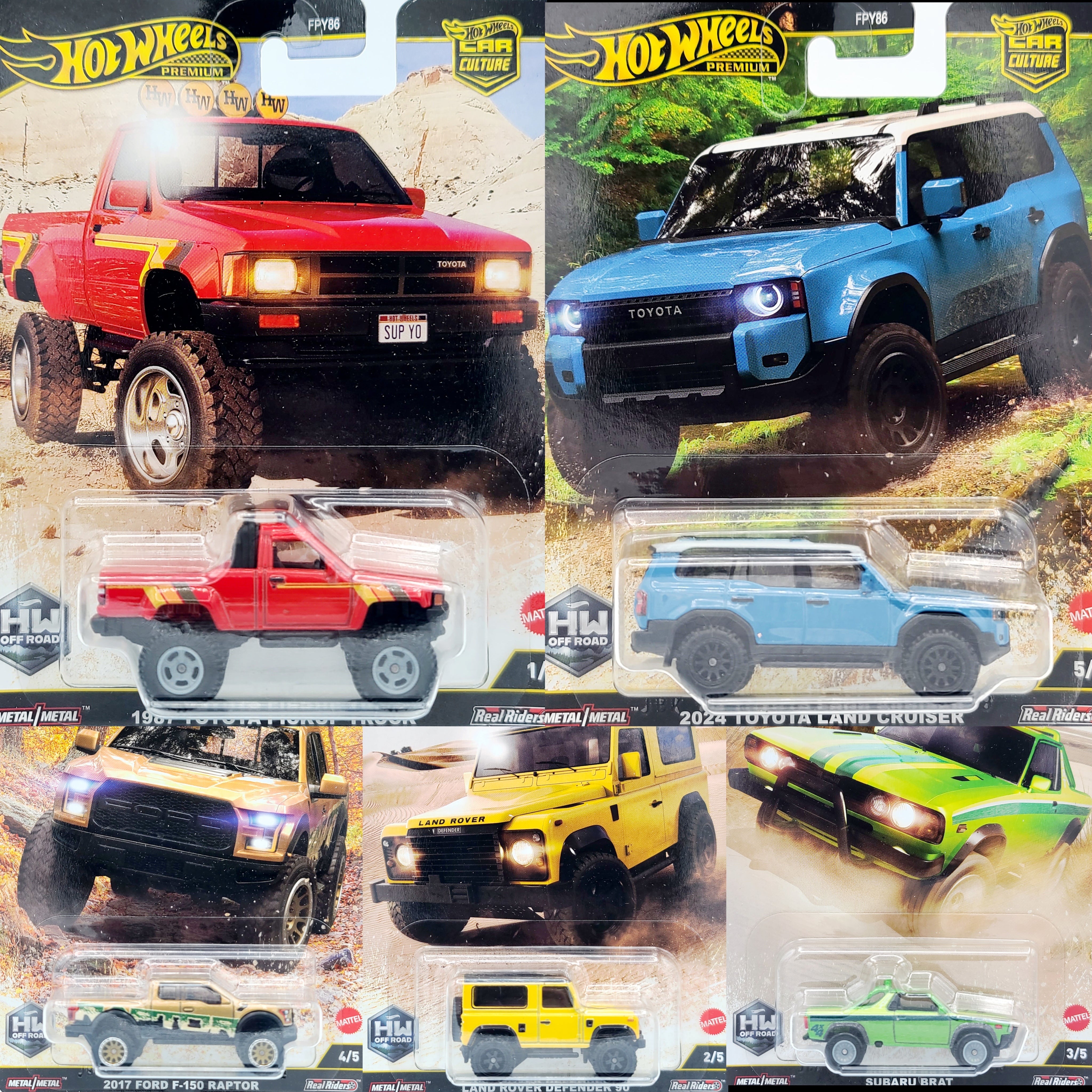 Hot Wheels - 2025 Car Culture Case H - Off Road (Set of 5 Cars)